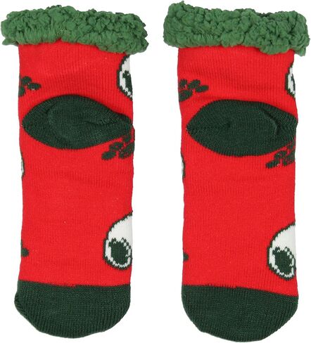 جوارب دائرية للسيدات من Bioworld Peanuts Snoopy AOP Face Knit Faux Shearling مبطنة سميكة وغامضة مقاس الحذاء 5-10 مقاس الجورب 9-11 in Saudi Arabia