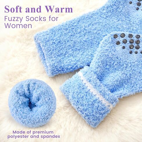 جوارب Fuzzy Grip للنساء، جورب شبشب رقيق، هدايا دافئة ومريحة للنساء، جوارب نسائية مريحة للنوم غير قابلة للانزلاق in Kuwait