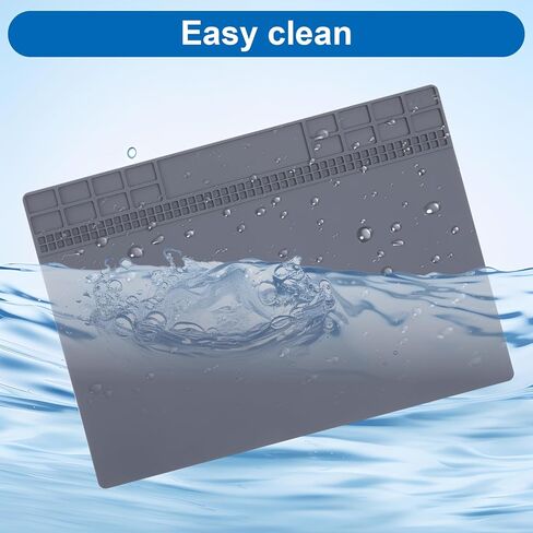 2 Pcs Watch Repair Mat, Non Slip Rubber Mat, 13.9X 10in, Watch Repair Table Mat, Watchmaker Maintenance Accessory, for Cellphone, Computer, PCB Board Electronic Repair Mat, Gray in Saudi Arabia