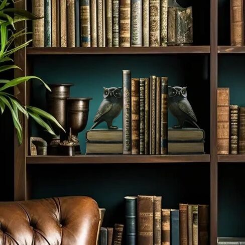 نهايات كتاب Dosker للأرفف، نهايات الكتب المزخرفة على شكل بومة، حاملات كتب حيوانات لطيفة لغرف الأطفال والمكاتب وغرف النوم (برونزية قديمة) in Saudi Arabia