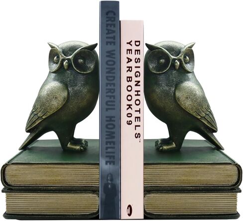 نهايات كتاب Dosker للأرفف، نهايات الكتب المزخرفة على شكل بومة، حاملات كتب حيوانات لطيفة لغرف الأطفال والمكاتب وغرف النوم (برونزية قديمة) in Saudi Arabia