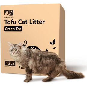 DI BI GRAMAS Cat Litter 24LB/4 Packs Dust-Free Clumping Tofu Cat Litter Quickly Absorb Cat Odors Cat Toilet Can Flush Into The Toilet Pure Natural cat tofu Litter (Original Flavor)
