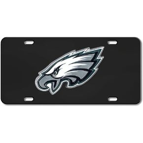 FANMATS 33615 Philadelphia Eagles 3D Black License Plate