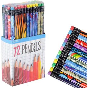 The Dreidel Company Pencil Assortment, School Supplies, Prizes for Kids, Birthday Giveaways, Party Favors, 72 Pencils (72-Pack)