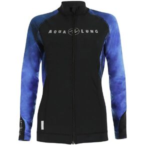 AQUA LUNG CLOTHING Women's Standard Front Zip Ls Galaxy Rash Guard