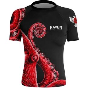 Raven Fightwear Women's Kraken Octopus BJJ Rash Guard Short Sleeve MMA