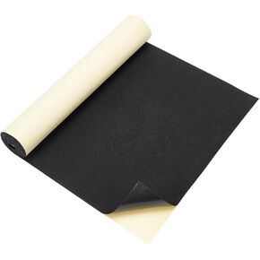 BENECREAT 3mm Thick Black Self-Adhesive Eva Foam Roll 78.7x11.8 Inch Adhesive Craft Foam for Furniture Protection, Crevice Filling, DIY Craft Adhesive Foam Rolls.