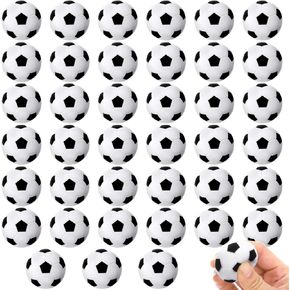 Foraineam 40 Pcs Mini Soccer Stress Balls 1.6 inch Foam Sports Squeeze Ball Relaxation Gadgets Bulk Small Foam Soccer Ball for Stress Anxiety Relief Carnival Party Decoration