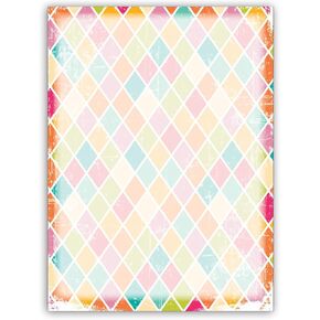 Colorful Letters Stationery - 8.5 x 11-60 Letterhead Sheets - Border Letterhead (Fun Letters)