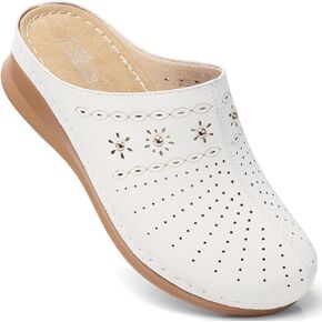 SHIBEVER Clogs for Women Mules Slip-On: Closed Toe Clog - Comfortable Womens Mule
