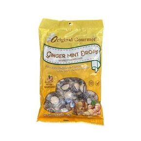 Ginger Mint Drops with Soft Ginger Center 10 oz Original Gourmet – by akj – Naturally Ginger Flavor Candy Ideal for Nausea Gas Digestion Bloating Motion Morning Sickness Palate Cleanse Fresh Breath Individually Wrapped