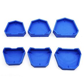 6pcs Dental Lab Silicone Plaster Model Former Base Molds Mould S+M+L Size Tray