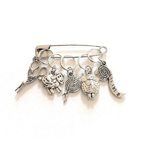Stitch Markers for Knitting Metal Notions on Closed Snag Free Rings Handmade in USA