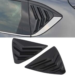 ITrims for Mazda CX-5 CX5 2017 2018 2019 2020 2021 2022 2023 Auto Car Accessories Rear Car Side Window Louvers Vent Cover Trim Decorative 2PCS Glossy Black