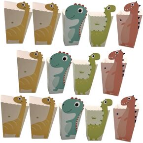LABRIMP 24pcs Popcorn Mini Treat Bags Disposable Containers Mini Paper Bags Movie Party Decorations Popcorn Treat Bags Dinosaur Popcorn Box Convenient Popcorn Bag Individual Popcorn Bags
