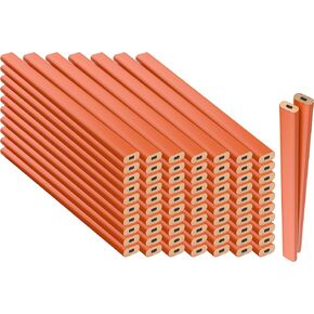 GRAPHITE Hard Lead Carpenter Pencils Bulk - (72) Pieces Lumber Wooden Pencil #2 (HB) - Neon Orange