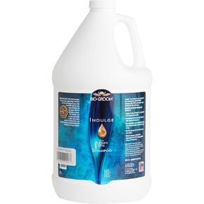شامبو Bio-Groom Indulge Argan Oil للكلاب - مستلزمات استحمام للكلاب، غسول للجراء، مستلزمات العناية بالقطط والكلاب للبشرة الحساسة، لم يتم الإساءة إلى الحيوانات لتصنيعها، صنع في الولايات المتحدة الأمريكية، منتجات للكلاب - 1 جالون