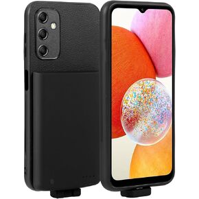 Battery Case for Samsung Galaxy A14 5G Charging case, Slim Power Bank Portable Protective Extended Battery Charging Case Galaxy A14 5G with Portable Cell Phone Battery Charger Cases Black