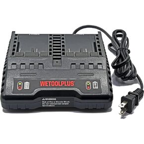 WETOOLPLUS 20V Max Lithium-Ion Dual-Port Fast Charger with Quick Battery Charging, Compatible with Hyper Tough HT21-401-003-13
