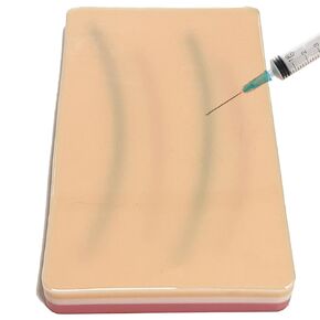 【Injection Training Model KIT】- 5 in 1 Silicone IV Practice Kit with 4 Veins Imbedded - Phlebotomy Practice Pad - Blood Draw Practice Board - Suture Practice Kit - Blood Return Function