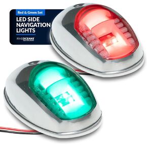 أضواء الملاحة للقوارب الخمسة المحيطات، ضوء القوس LED، أضواء الملاحة للقوارب LED باللون الأحمر والأخضر، أضواء القارب للملاحة الأفقية للتركيب الجانبي، 12 فولت، معتمد من USCG 2NM - FO2890 in Kuwait