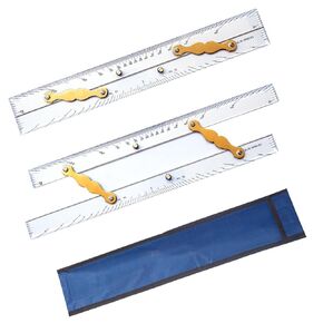 Brass Marine Navigation Parallel Bar Ruler with Clear Scale for Measuring 45 cm