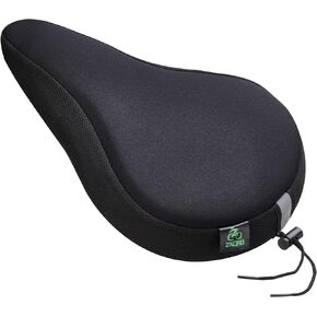 Zacro Bike Seat Cushion, Gel Padded Bike Seat Cover Extra Soft, Adjustable Bicycle Cover for Men & Women Comfort, Compatible with Peloton Stationary Exercise, Mountain and Road Bicycle Seats