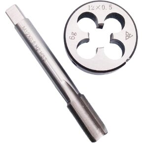 HSS M12 x 0.5mm Tap and M12 x 0.5mm Die Metric Thread Right Hand