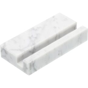 PATIKIL Business Card Holder for Desk, Marble Business Card Holders Stone Card Stand Organizer Cards Display for Office Exhibition, Black