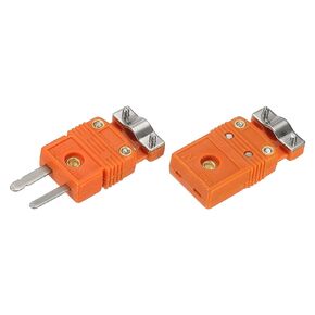 MECCANIXITY Mini N Type Thermocouple Wire Connectors Male Female Plug Adapter High Temperature 220°C(428°F) with Fixing Clamp for Thermocouple Sensor