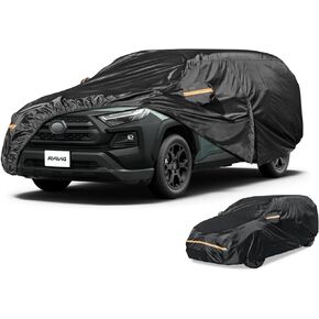 Car Cover Waterproof All Weather Custom Fit for Chevy Camaro 2010-2024, Heavy Duty Outdoor Full Exterior Cover for Automobiles, Sun Rain UV Dust Snow Protection with Door Zipper-Black
