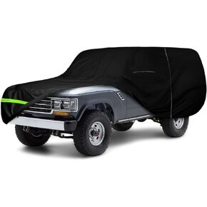 Waterproof Car Cover Replace for 1980-1992 Toyota Land Cruiser FJ60/FJ62 210T All Weather Classic Car Covers with Zipper Door for Snow Rain Dust Protection