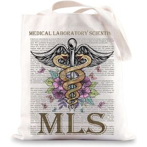 BWWKTOP Medical Laboratory Scientist Tote Bag MLS Gifts Lab Tech Shoulder Bag Medical Lab Scientist Gifts