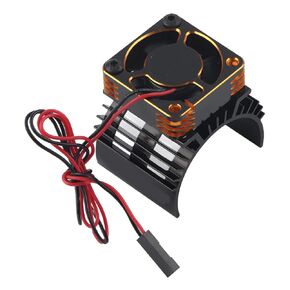 RC Motor Heat Sink, Electric Motor Heat Sink with 28000RPM 30mm Metal Motor Cooling Fan for F540 550 3650 3660 Motor (Gold)