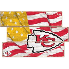Fan Creations Kansas City Chiefs 3-Plank Team Flag
