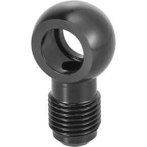 X AUTOHAUX 1pc Dia.12mm Fuel Banjo Fitting to 6AN Male Flare Adapter Fuel Line Adapter Connector for Car Black 9/16-18 Thread