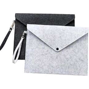 Leadigol 2pcs Felt File Folders,A4 Envelope File Document Holder,Paper File Folders with Lanyard,File Organizer Filing Envelope Portfolio Case with Button Closure