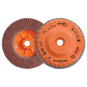 Walter 06B454 4-1/2x5/8-11 Enduro-Flex Spin-On Flap Discs with Eco-Trim Backing