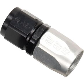 RUSSELL/EDEL 610023 Hose End - Full Flow Straight #6 Blk/Clr Finish