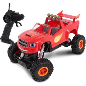 NKOK Blaze & The Monster Machines: RC Rock Crawler - Blaze Remote Controlled Monster 4x4 Truck, 1:16 Scale, 2.4 Ghz, Ready to Run (6501), Ages 6+