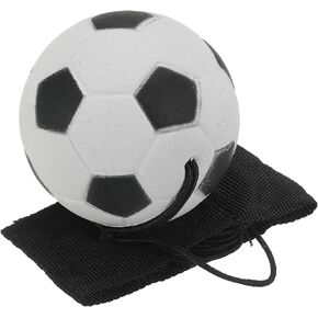 PATIKIL 2.5 Inch Sports Wrist Ball, Soccer Rubber Rebound Wristband Wrist Return Ball Sport on a String for Exercise Play, White