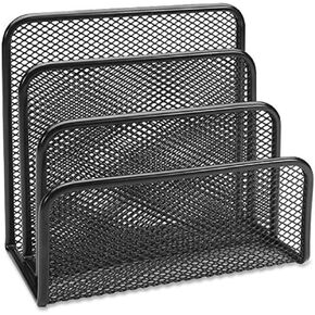 1InTheOffice Desk Mail Organizer, Mesh Vertical Desktop File Sorter, Multi Step Desk Sorter, 1 Pack