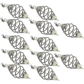 NAMOARLY 12pcs Fishing Basket Fishing Tools Fishing Tackle Bait cage Metal Holder Fishing Tackle kit Fishing Gear Fishing Feeder cage Fishing Bait Stainless Steel carp