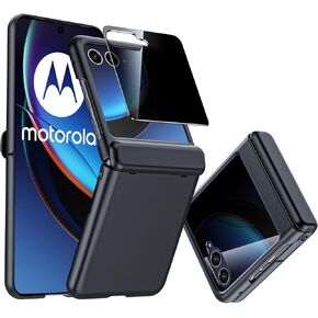 حافظة CENMASO لهاتف Motorola Razr Plus، حافظة Razr Plus مع حماية مفصلية وواقي شاشة مدمج، حافظة رفيعة ومتينة لكامل الجسم ومضادة للخدش ومضادة للصدمات لهاتف Moto Razr + 2023-Purple in Kuwait