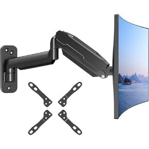 MOUNT PRO Monitor Wall Mount for Max 35 inch/26.4lbs Flat Curved Screens, Premium Heavy Duty Single Monitor Arm, Full Motion Ultrawide Wall Monitor Mount with VESA Extension Kit, VESA Mount 200x200mm