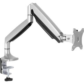 AVLT Single 17"-45" Monitor Arm Desk Mount Premium Mechanical Spring fits One Flat/Curved/Ultrawide Monitor Full Motion Height Swivel Tilt Rotation Adjustable, Black