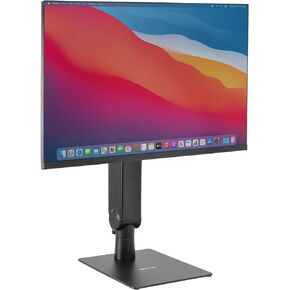 Mount-It! Freestanding Single Monitor Arm 17" to 32", Height Adjustable, Tension Adjustable Spring Mechanism Monitor Stand, Max VESA 100x100, Swivel, Rotation, Instant Height Adjustment, Black