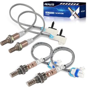 ACAUTO 234-4668 213-4229 Oxygen Sensor Compatible with Chevy Silverado Tahoe Suburban 1500 2500 Escalade Avalanche GMC Yukon XL 1500 Sierra 1500 2500 HD 3500 HD 12569429, 12573005, Set of 4