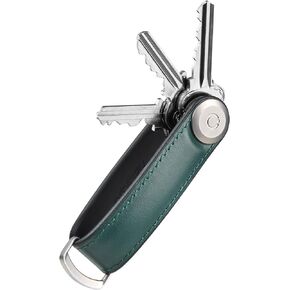 Orbitkey Key Organizer Hybrid Leather | Premium Nappa leather & TPU, Stainless Steel Locking Mechanism, Slim & Quiet Profile