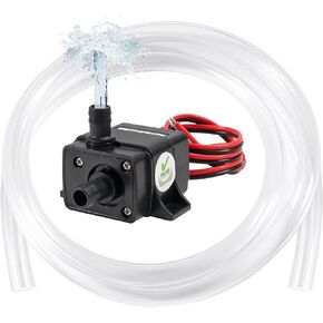DIANN Mini Submersible Water Pump DC 12V Small Fountain Pump (4.8W 240L/H) with 3.3ft Tubing 8x10mm for Fish Tank Aquarium Fountain